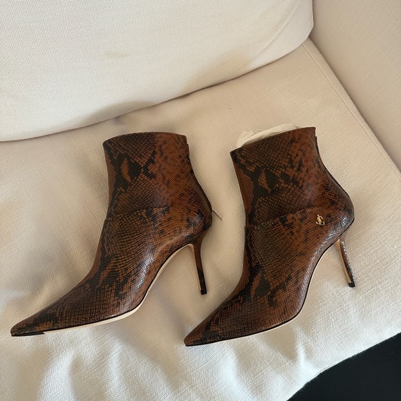 Jimmy Choo Shoes - New Jimmy Choo Brown Snakeskin boots Booties 39.5